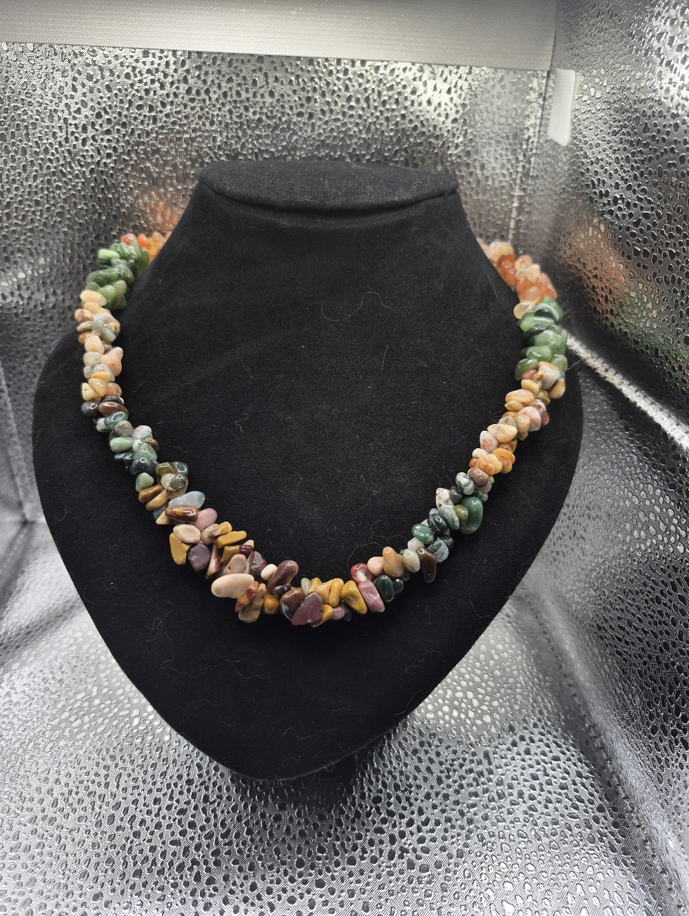 Multicolor Natural Gemstone Chip Necklace - Women Jewelry